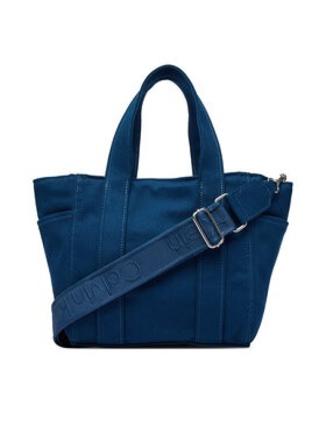 Calvin Klein Torebka Webbing Strap Canvas Small Tote LV04F3384G Niebieski