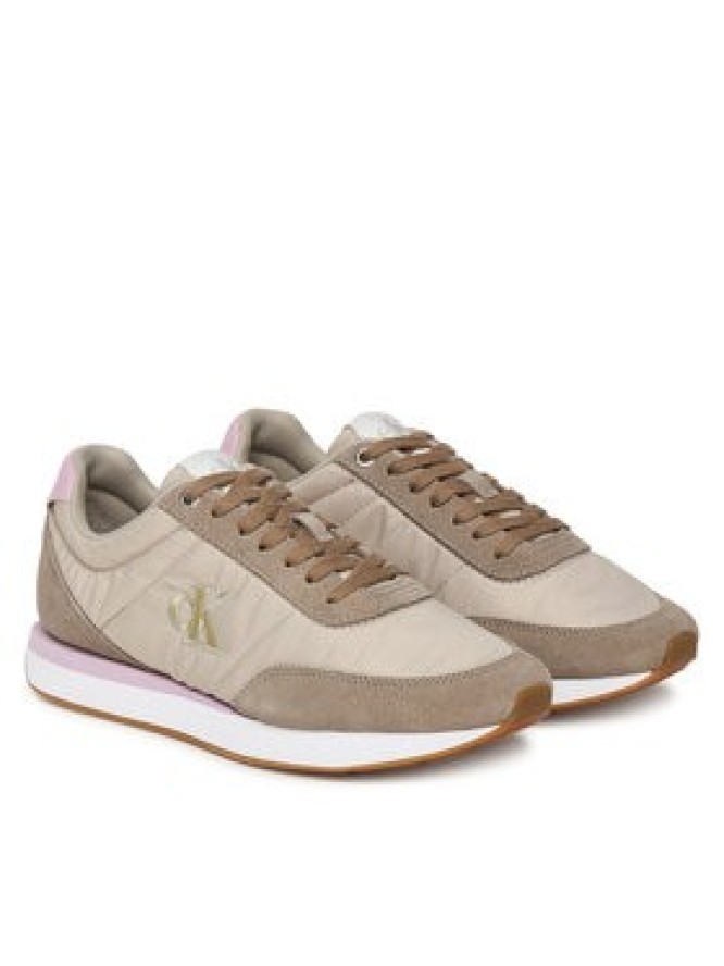 Calvin Klein Sneakersy Retro Runner Lace Up Nylon Mg YW0YW01990 Khaki