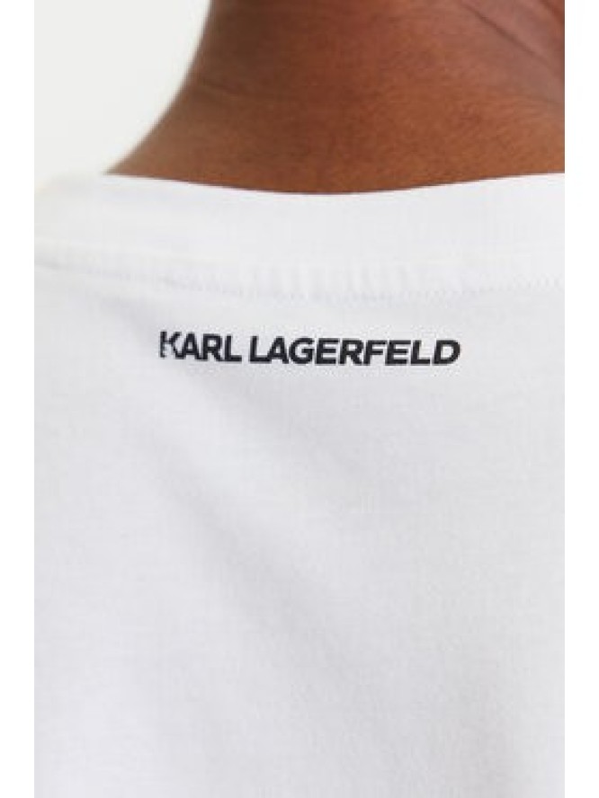 KARL LAGERFELD T-Shirt A3W17104 Biały Regular Fit