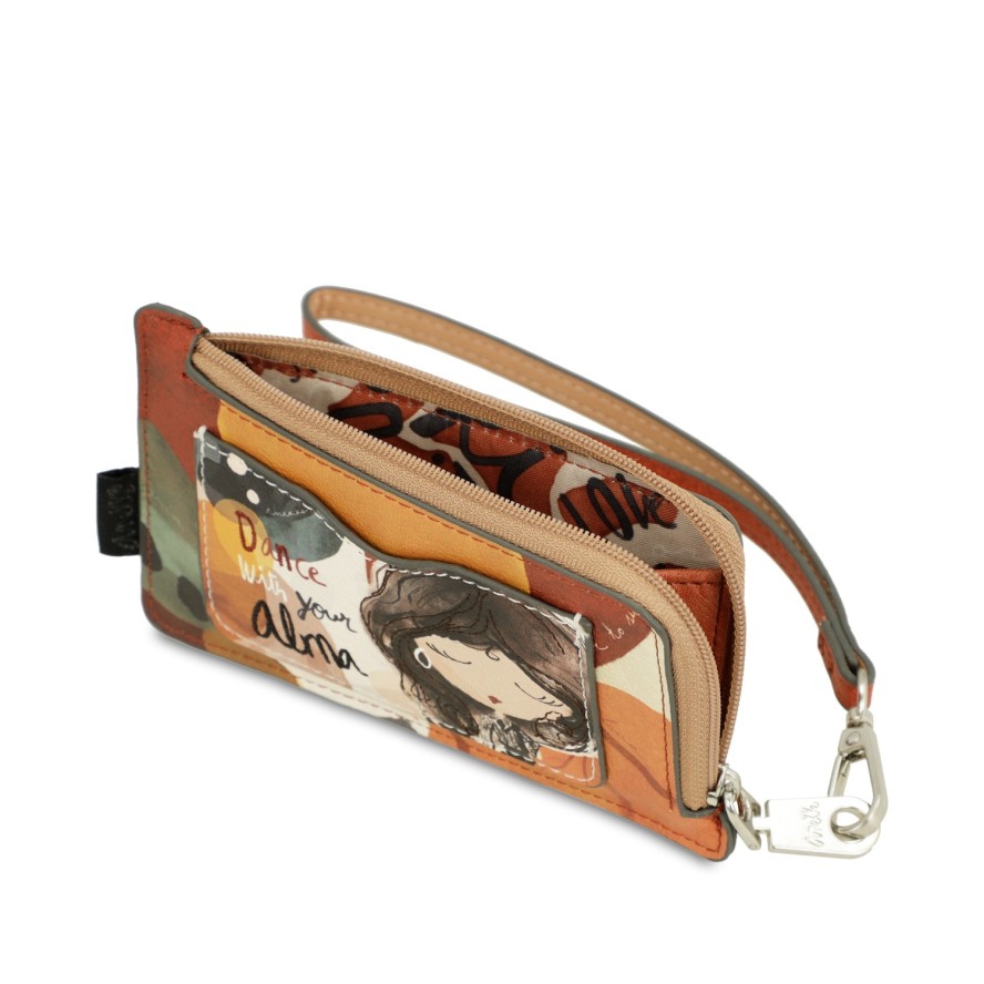 Pomarańczowy Mały Portfel Damski Anekke Z Laleczką