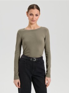 Koszulka z długimi rękawami - khaki