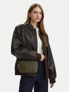 Calvin Klein Torebka Foil Logo Elongated Camera Bag LV04F3276G Zielony