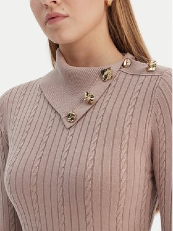 Guess Sukienka dzianinowa W6RK01 Z2YJ2 Beżowy Regular Fit