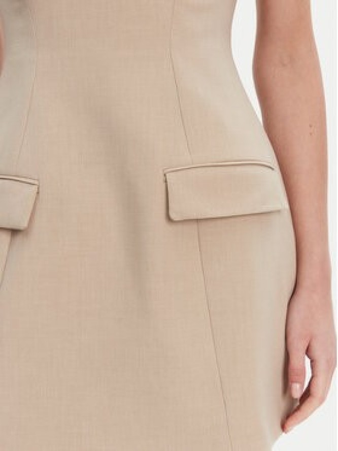 Bardot Sukienka koktajlowa 59806DB Beżowy Regular Fit