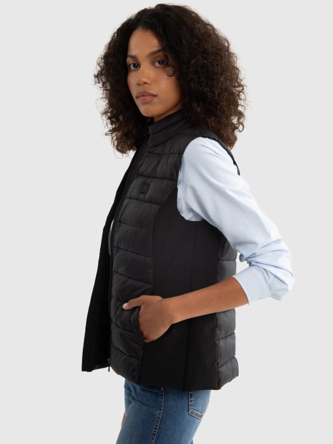 Kamizelka damska pikowana czarna Trinoe 906