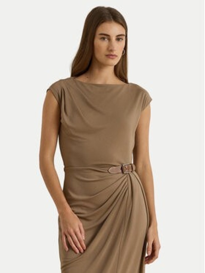 LAUREN RALPH LAUREN Sukienka codzienna 200980221001 Brązowy Slim Fit