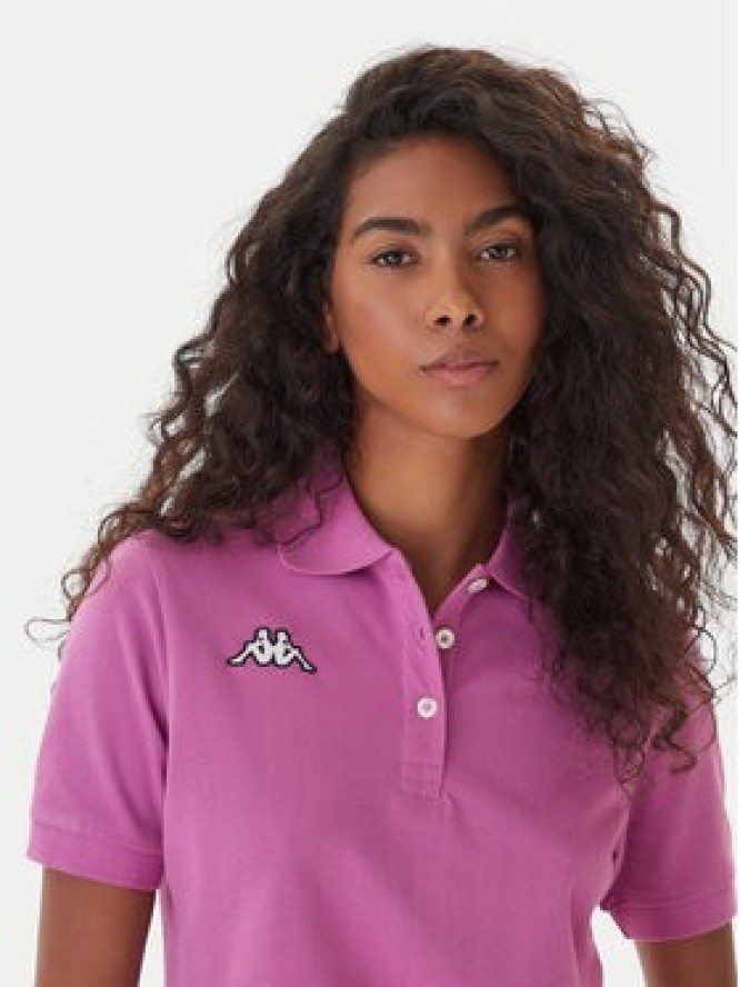 Kappa Polo Logo Sharas Wss 302B3C0 Fioletowy Regular Fit