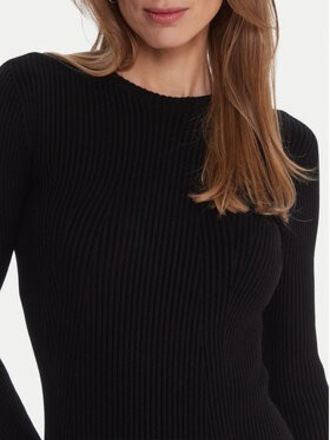 Kontatto Sukienka dzianinowa 3M0829C Czarny Slim Fit