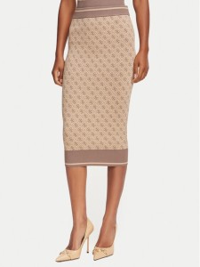 Guess Spódnica ołówkowa W6YD19 Z0961 Beżowy Slim Fit