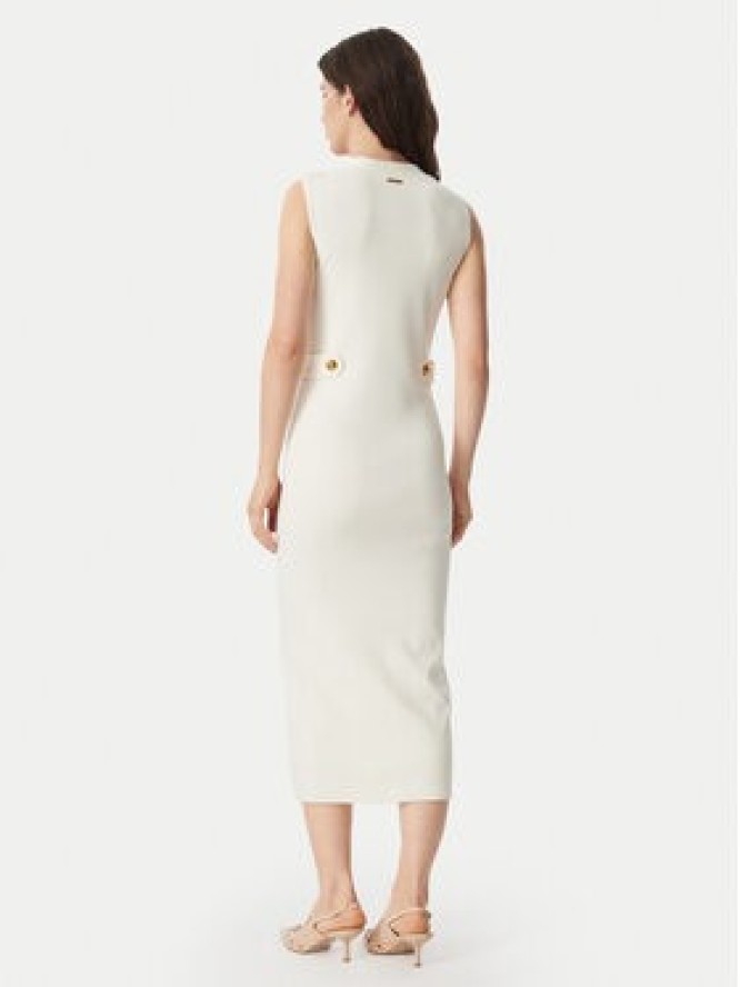 MICHAEL Michael Kors Sukienka dzianinowa MT683J25ZV Kremowy Slim Fit