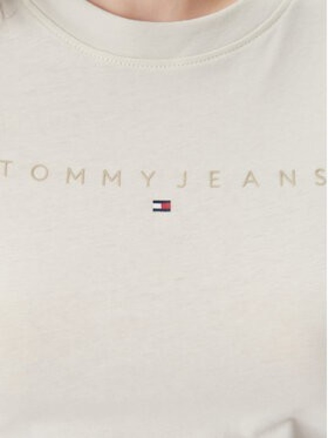 Tommy Jeans T-Shirt Tonal Linear DW0DW20315 Beżowy Slim Fit