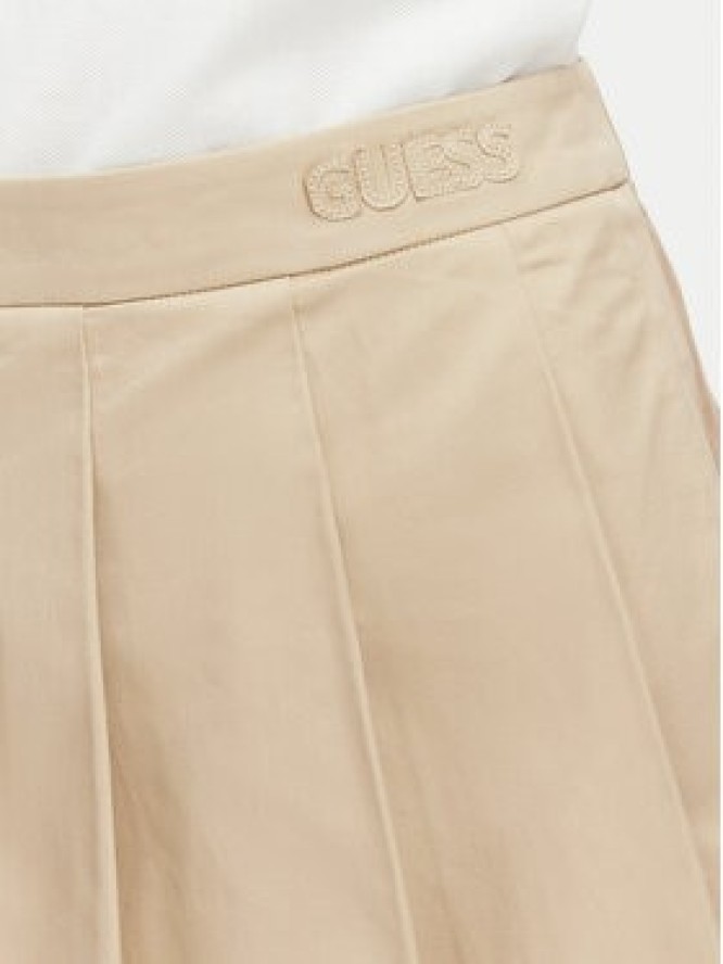 Guess Spódnica plisowana W6YD14 W2940 Beżowy Regular Fit