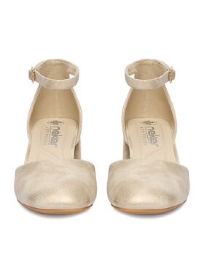 Rieker Czółenka 44762-91 Złoty