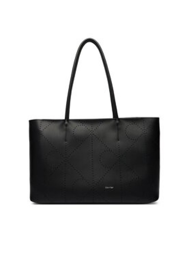 Calvin Klein Torebka Emblem Aop Perfor Lthr Tote LV04F3359G Czarny
