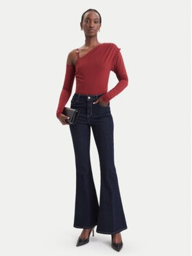 Guess Bluzka W6BP22 K6257 Bordowy Slim Fit