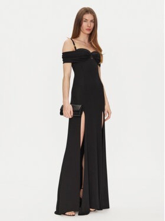 Elisabetta Franchi Sukienka wieczorowa AB-R08-51E2-V800 Czarny Regular Fit