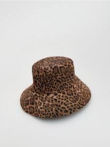 Bawełniany kapelusz w panterkę - wielobarwny