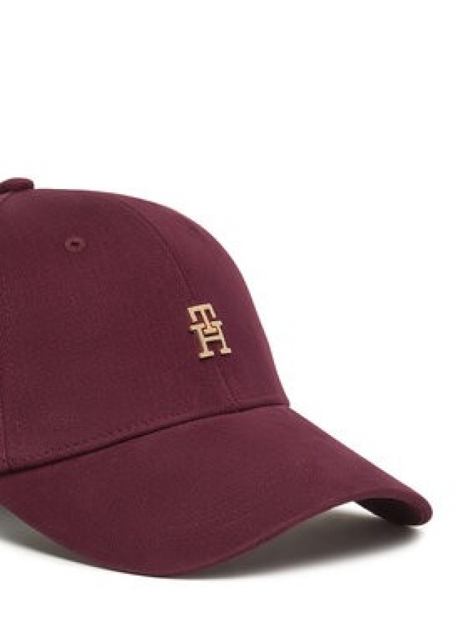 Tommy Hilfiger Czapka z daszkiem Th Elevated Chic Cap AW0AW17631 Bordowy
