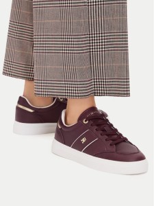 Tommy Hilfiger Sneakersy Th Feminine Cupsole FW0FW09600 Bordowy