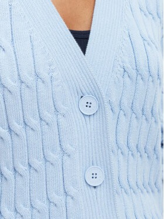 Tommy Hilfiger Kardigan WW0WW50078 Niebieski jasny Relaxed Fit