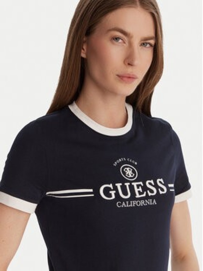 Guess T-Shirt V6GI08 K2975 Granatowy Regular Fit