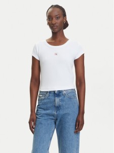 Calvin Klein Jeans T-Shirt LV047C200G Biały Slim Fit