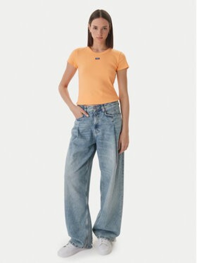 HUGO T-Shirt Easy 50523924 Pomarańczowy Slim Fit