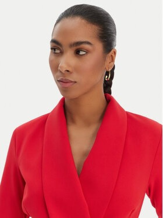 Rinascimento Sukienka koktajlowa CFC0126777003 Czerwony Slim Fit