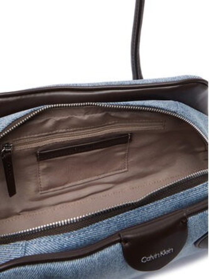 Calvin Klein Torebka Emblem Trio Denim Shoulder Bag LV04F3830G Niebieski