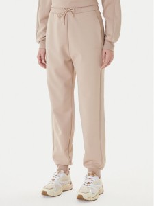 Guess Spodnie dresowe V5BB23 KCX22 Beżowy Regular Fit
