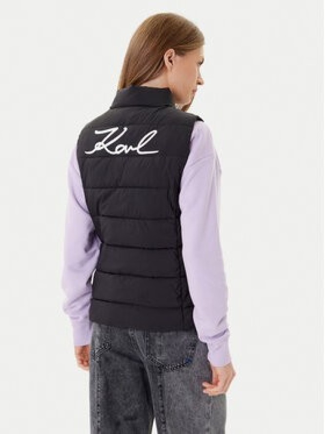 KARL LAGERFELD Bezrękawnik A1W15048 Czarny Regular Fit