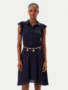 Fracomina Sukienka codzienna FR25SD1011W77401 Granatowy Regular Fit