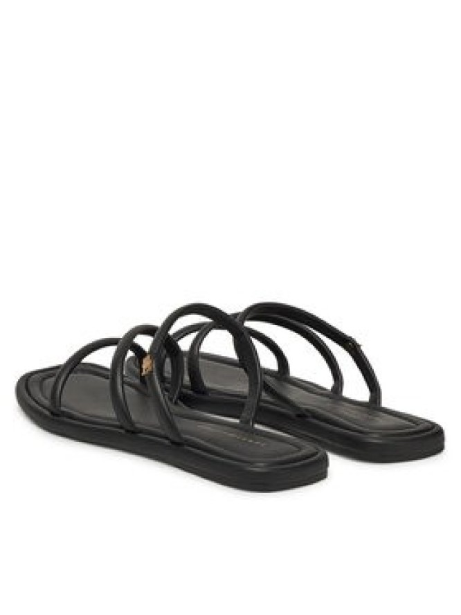 Tommy Hilfiger Klapki Strappy Leather Mule FW0FW08939 Czarny