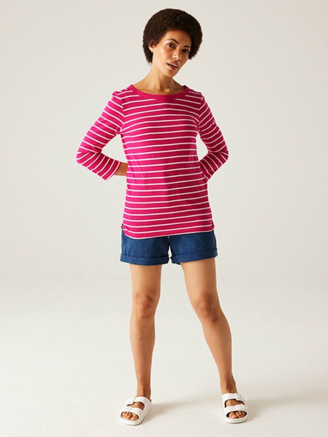 Regatta Koszulka "Baylette II" w kolorze różowo-białym rozmiar: 34