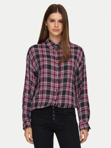 ONLY Koszula Evia 15355741 Bordowy Loose Fit