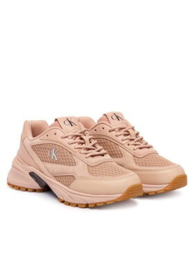 Calvin Klein Sneakersy Hike Runner Mesh Mix Ck YW0YW01994 Pomarańczowy