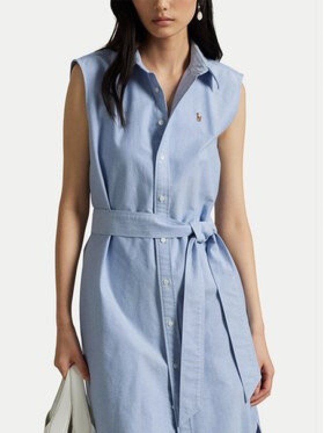 Polo Ralph Lauren Sukienka koszulowa 211965853002 Błękitny Regular Fit