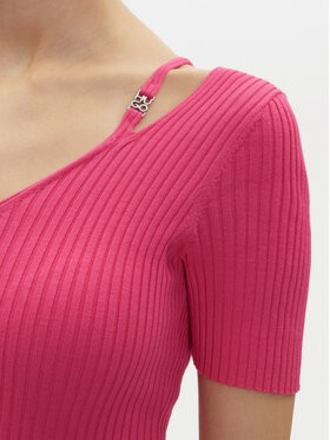 HUGO Sukienka dzianinowa Shaty 50538239 Różowy Slim Fit