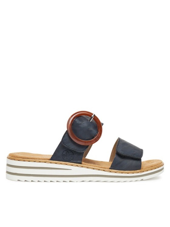 Rieker Klapki V0692-14 Granatowy