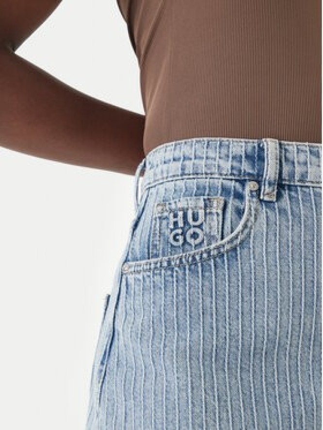 HUGO Spódnica jeansowa Gatje_4 50568239 Błękitny Regular Fit