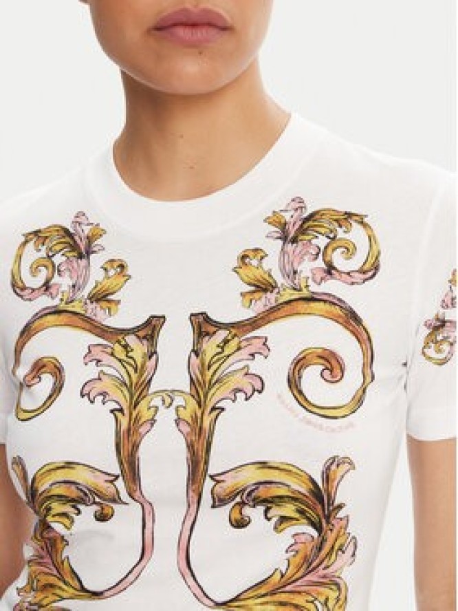 Versace Jeans Couture T-Shirt 78HAH6P8 Biały Slim Fit
