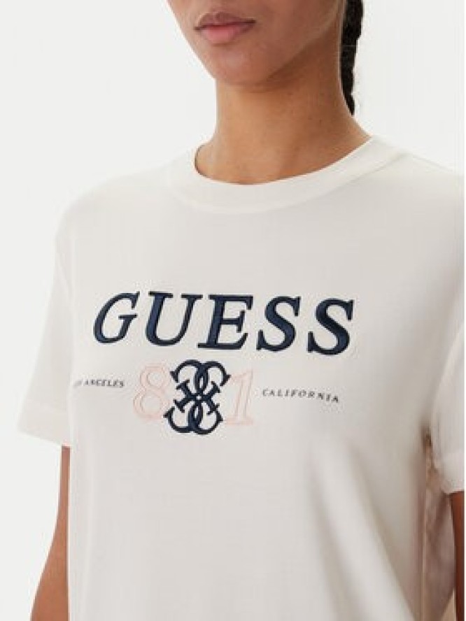 Guess T-Shirt V6RI13 KD772 Écru Regular Fit