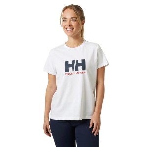 T-shirt Helly Hansen Biały Logo 2.0 Damski