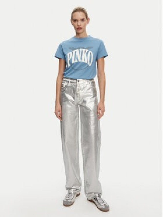 PINKO T-Shirt Start Niebieski Regular Fit