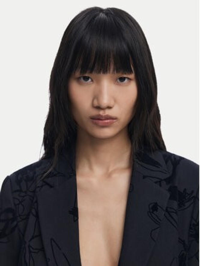 Desigual Marynarka Flockarty 25WWEW19 Czarny Regular Fit