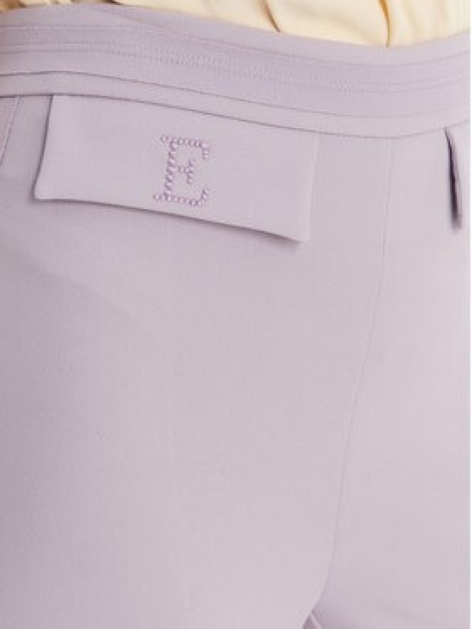 Elisabetta Franchi Spodnie materiałowe PA-170-61E2-V290 Fioletowy Regular Fit