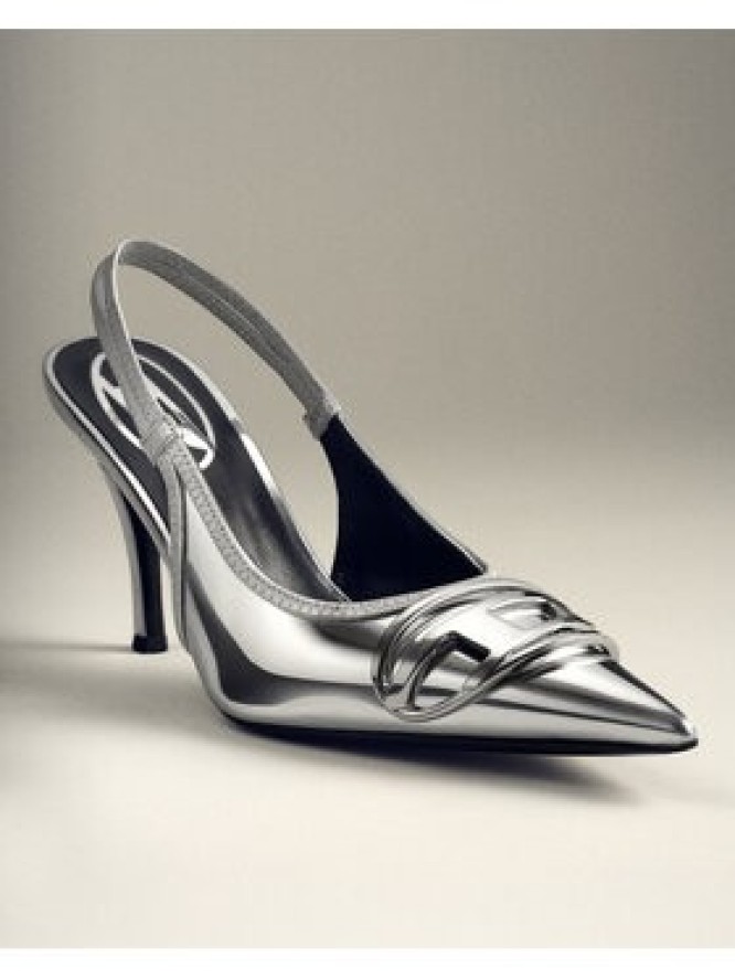 Diesel Szpilki Y02985 P1660 T9002 Srebrny