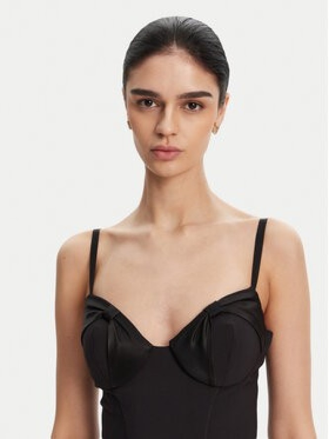 Elisabetta Franchi Sukienka koktajlowa AB-702-51E2 Czarny Regular Fit