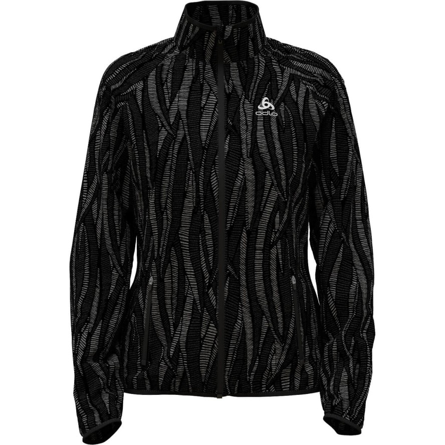 Kurtka do biegania damska Odlo Jacket ESSENTIAL LIGHT PRINT