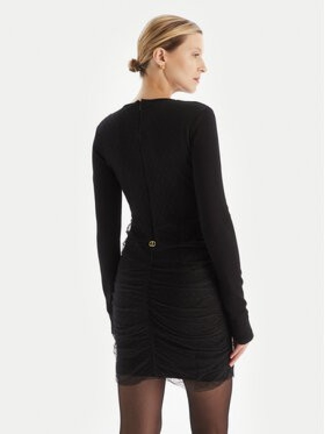 TWINSET Sukienka koktajlowa 252TT3261 Czarny Slim Fit
